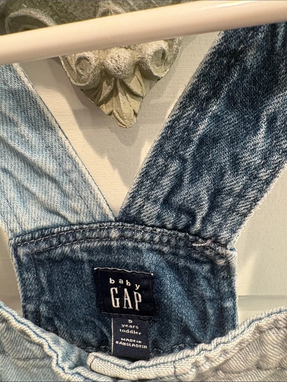 Baby Gap Patchwork Denim Button-Front Overall Dress - Light & Dark Blues